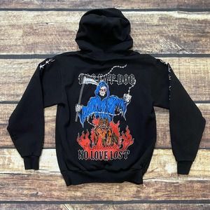 ❌SOLD❌ Warren Lotas No Love Lost Hoodie Sweatshirt Size Small Dog Eat Dog Reaper